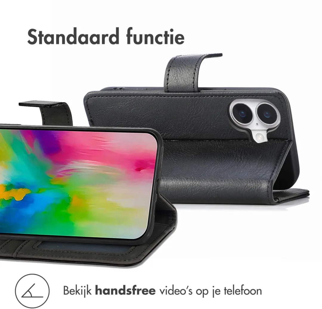 Imoshion Hoesje Apple iPhone 16 - 3 Pasjes - Zwart