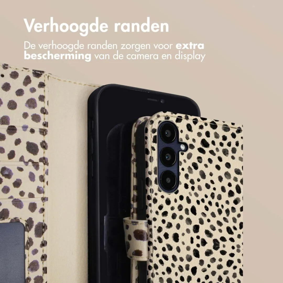 Imoshion Samsung Galaxy A35 Hoesje - 3 Pasjes - Black And White Dots