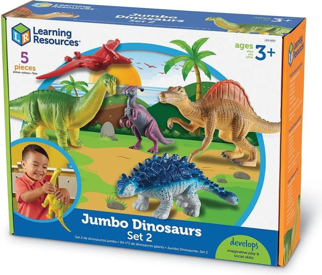 Learning Resources Jumbo Dinosaurs Set 2 - 1 Stuk - Multicolor