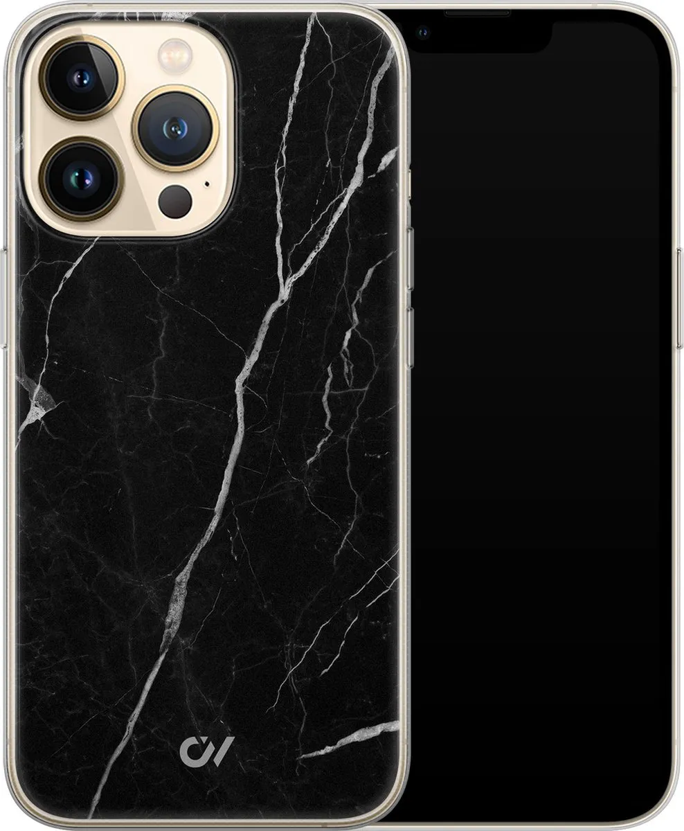 Casevibes iPhone 13 Pro Hoesje - Marble Noir - A/13P/UV/012