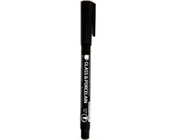 Creativ Company Glas- en Porselein Contourstift Zwart