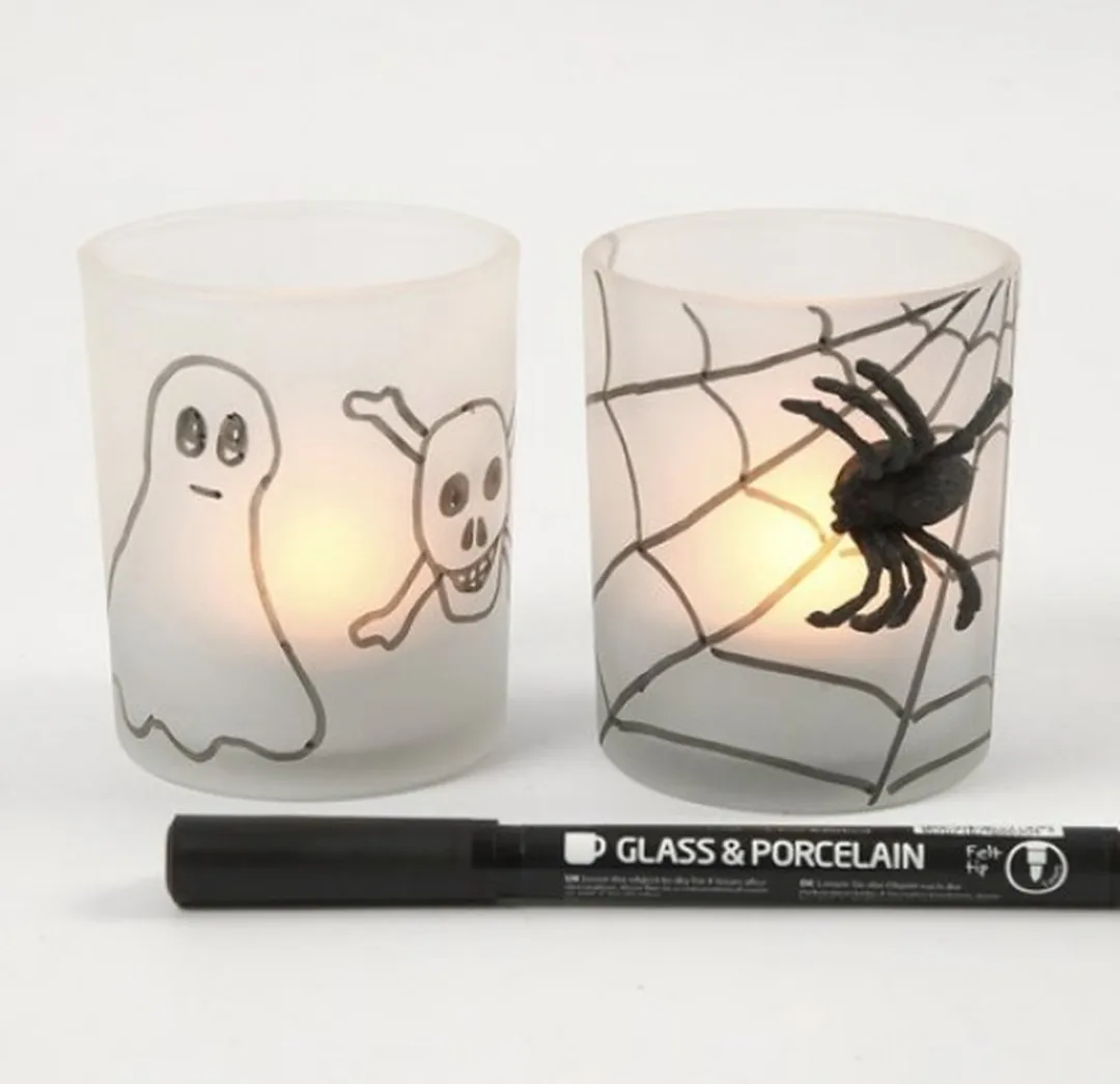 Creativ Company Glas- en Porselein Contourstift Zwart
