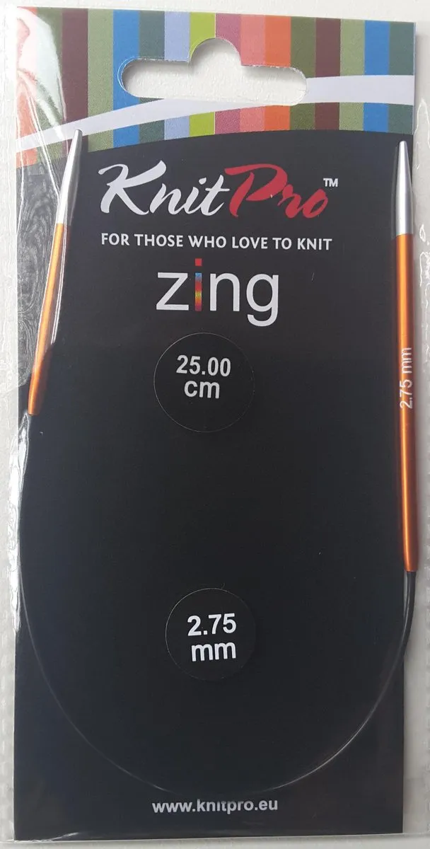 KnitPro Zing Rondbreinaalden 2.00-5.00mm - Geel