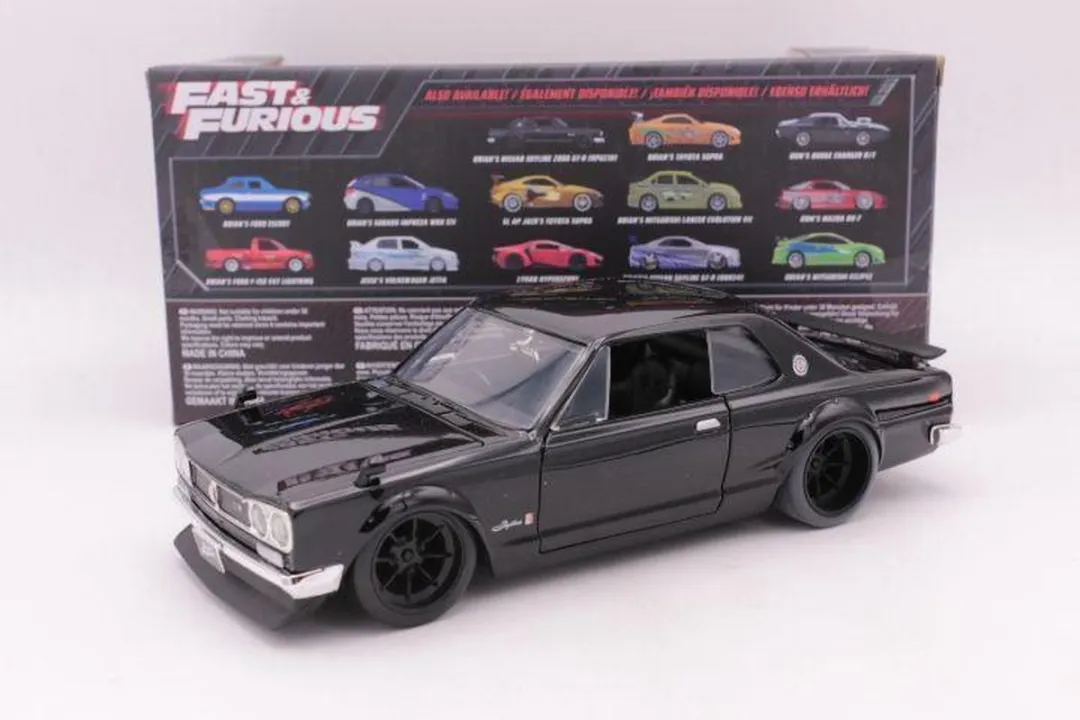 Jada Toys 1/24 Nissan Skyline 2000 GT-R Fast & Furious 6 - Zwart