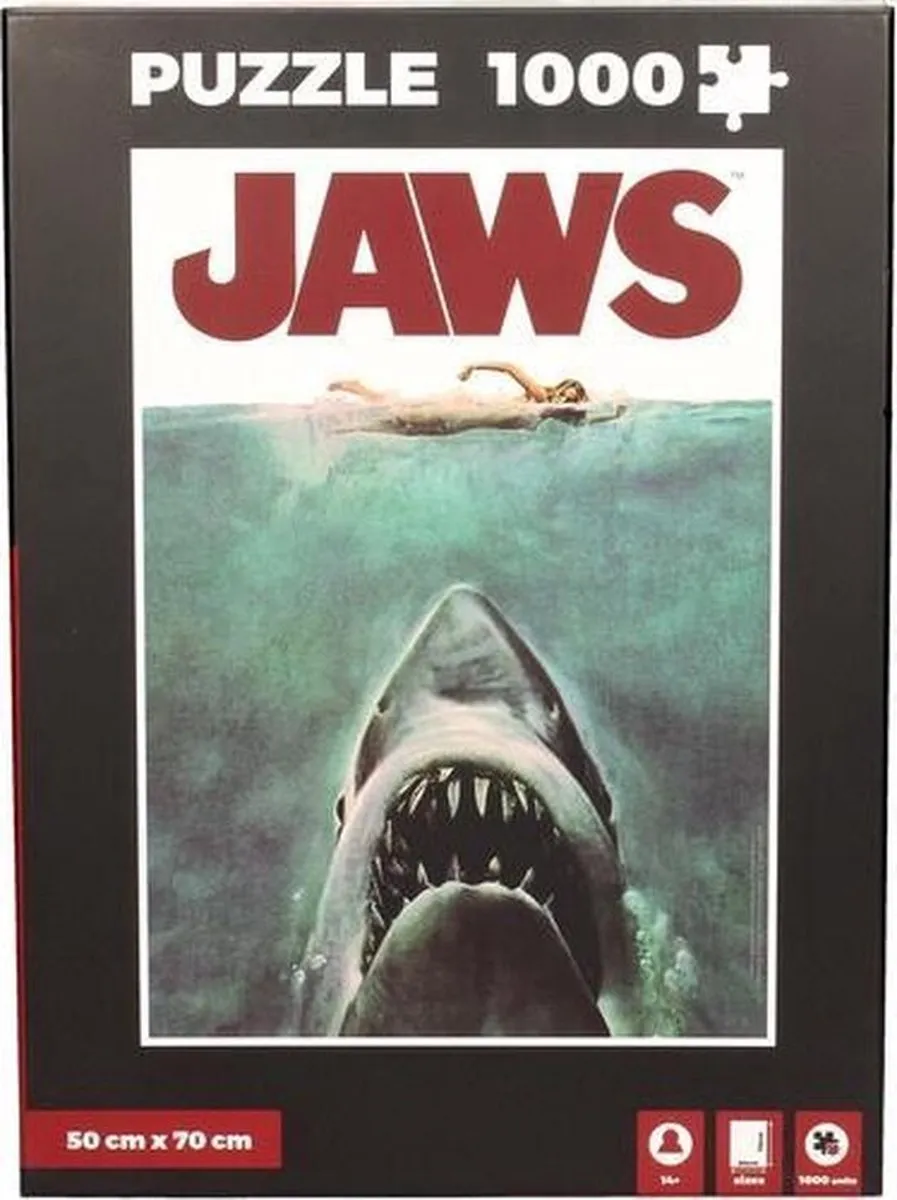 SD Toys Jaws Film Poster Puzzel 1000 Stuks - Blauw