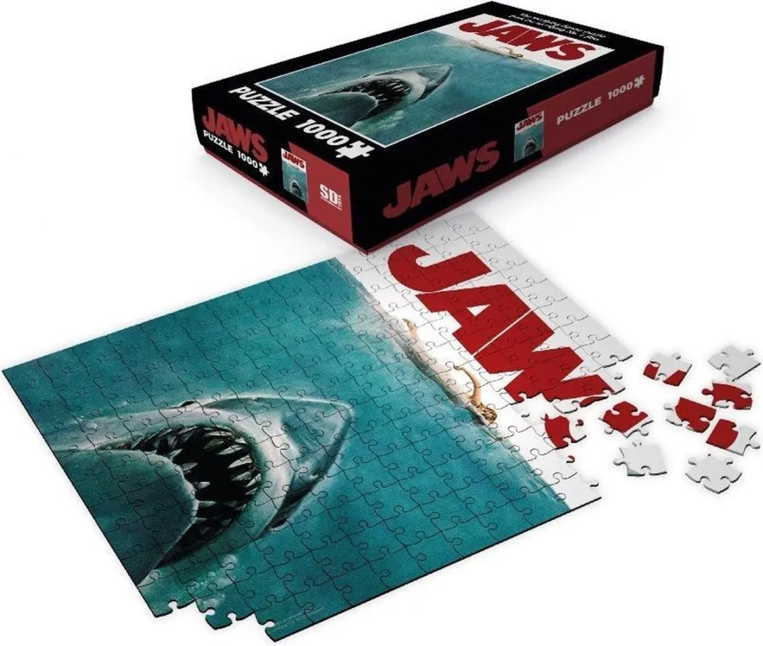 SD Toys Jaws Film Poster Puzzel 1000 Stuks - Blauw