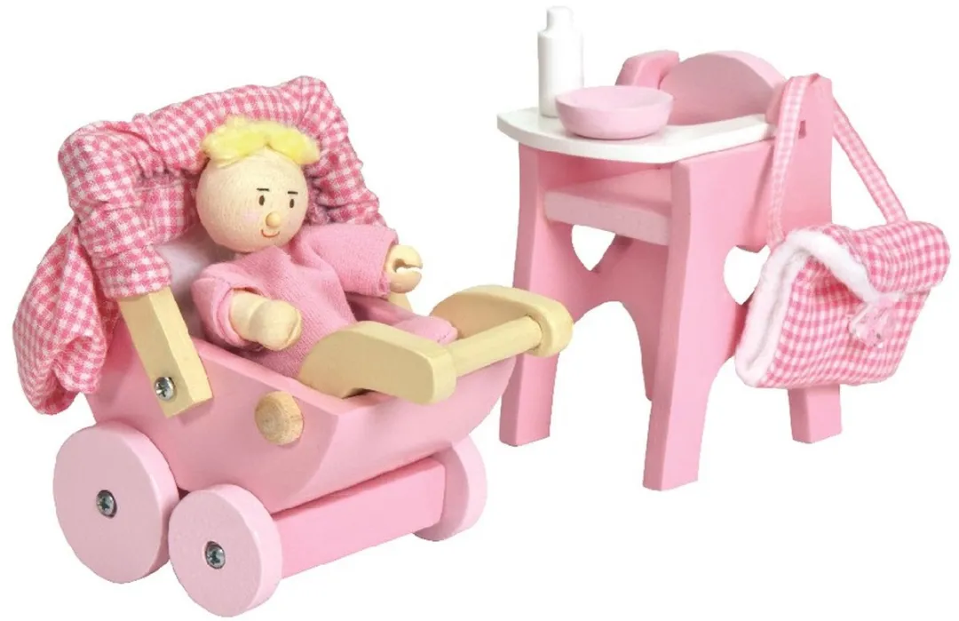Le Toy Van Poppenhuismeubels Babyset Hout - Multi