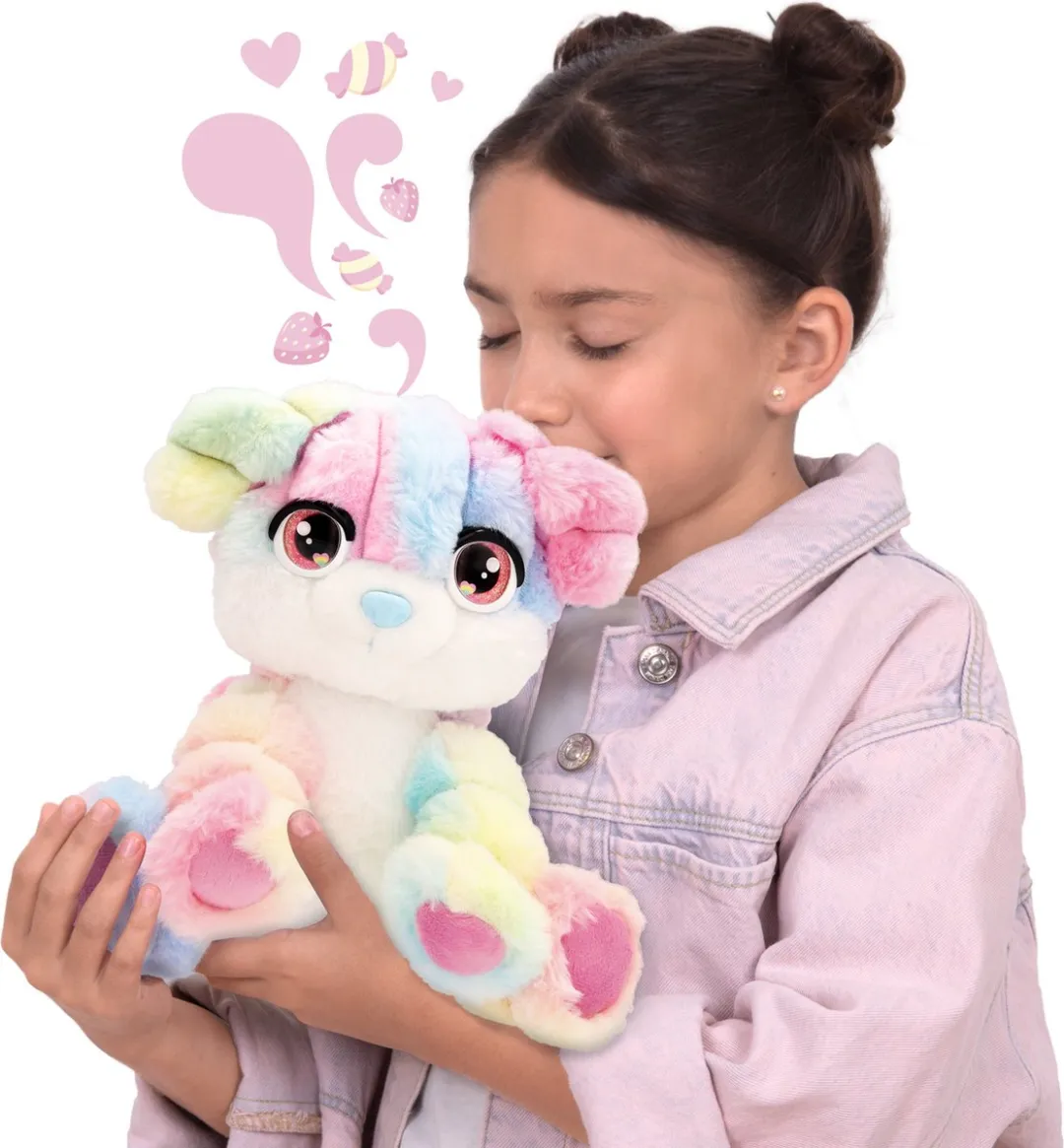 Imc Toys Cotton Cuties Puppy Geurende Suikerspin Knuffel 30cm - Meerkleurig