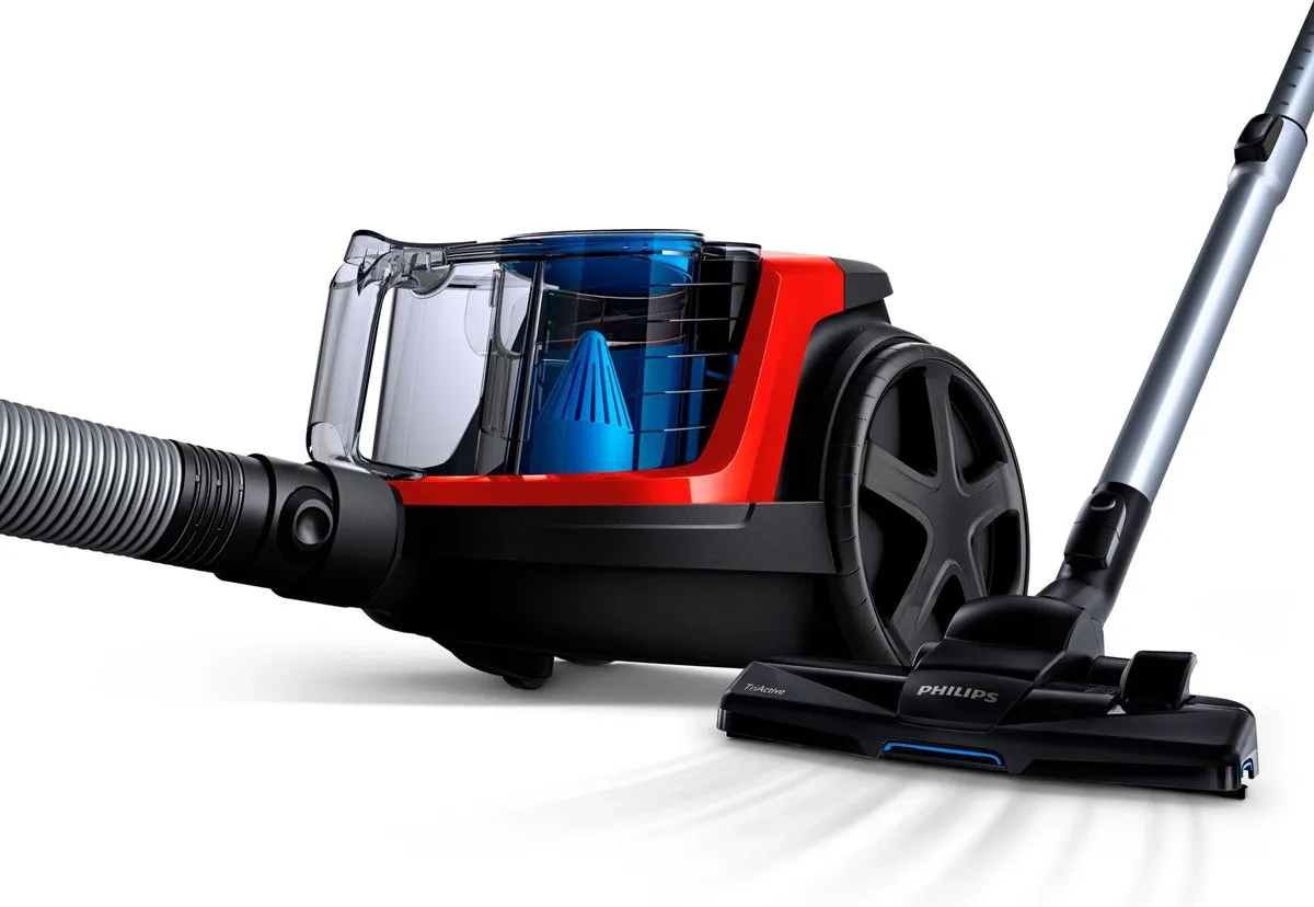 Philips PowerPro Compact FC9330/09 Stofzuiger - 900W - 1.5L - Zwart/Rood