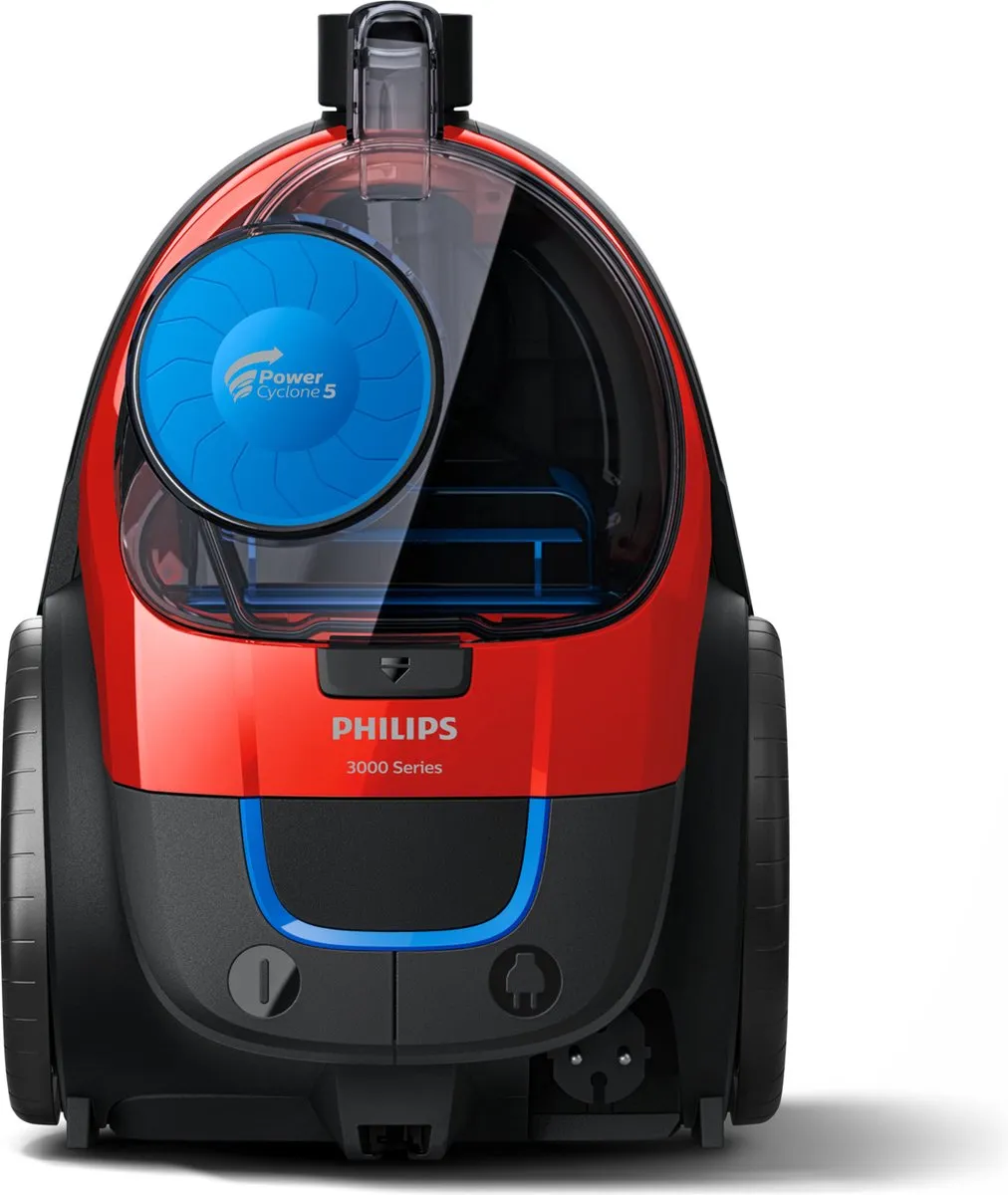 Philips PowerPro Compact FC9330/09 Stofzuiger - 900W - 1.5L - Zwart/Rood