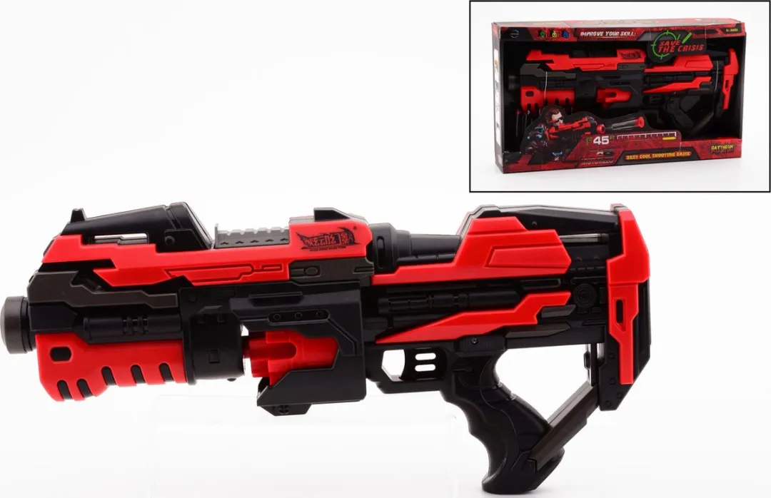Johntoy Shooter Rotating Pistool 26987 - 45cm - Zwart/Rood