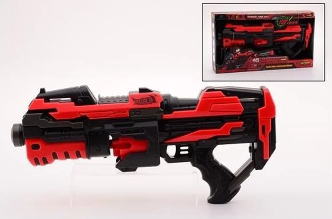 Johntoy Shooter Rotating Pistool 26987 - 45cm - Zwart/Rood
