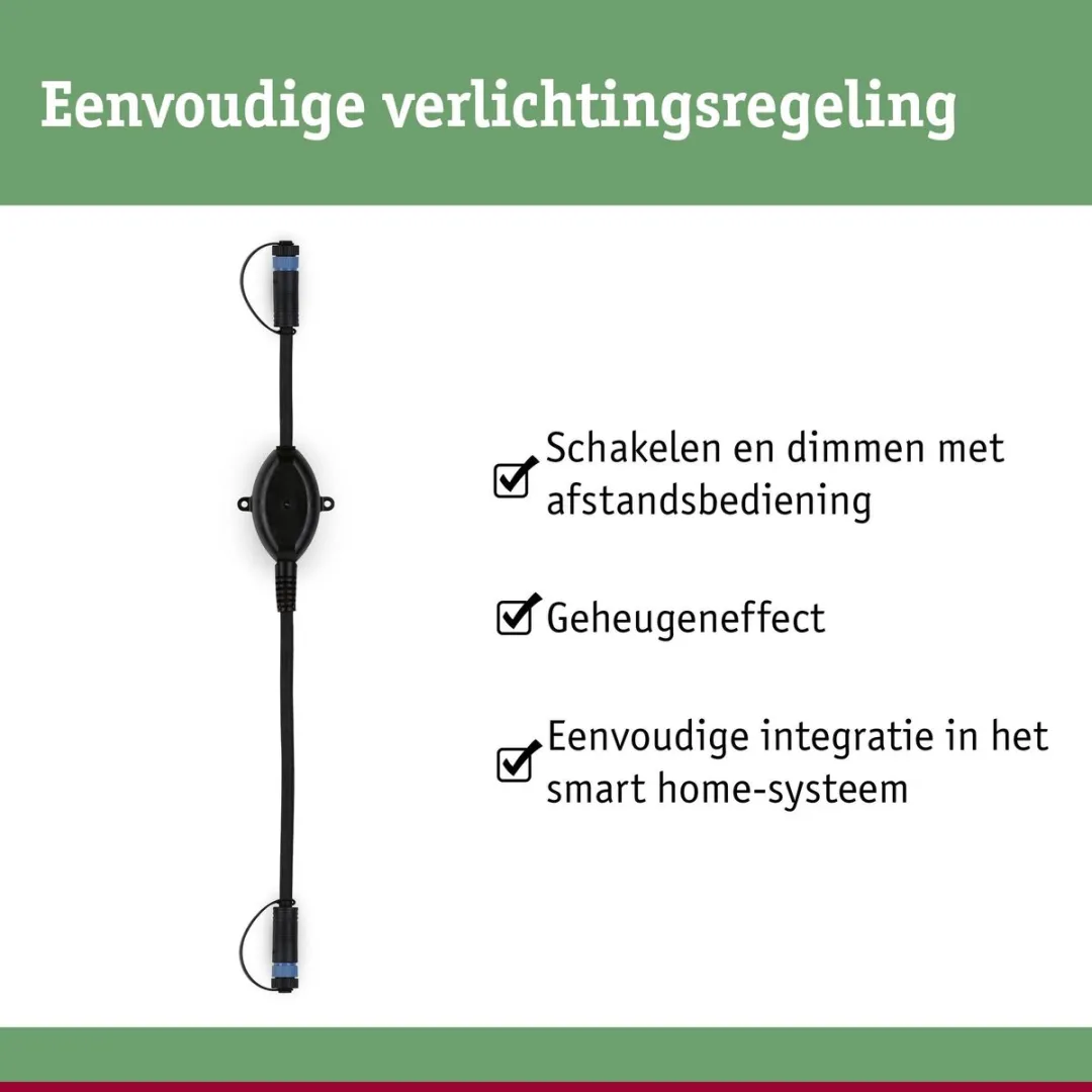 Paulmann Plug & Shine Sensor Wireless Twilight Outdoor IP67 - 150W - Zwart - afbeelding 6 van 6