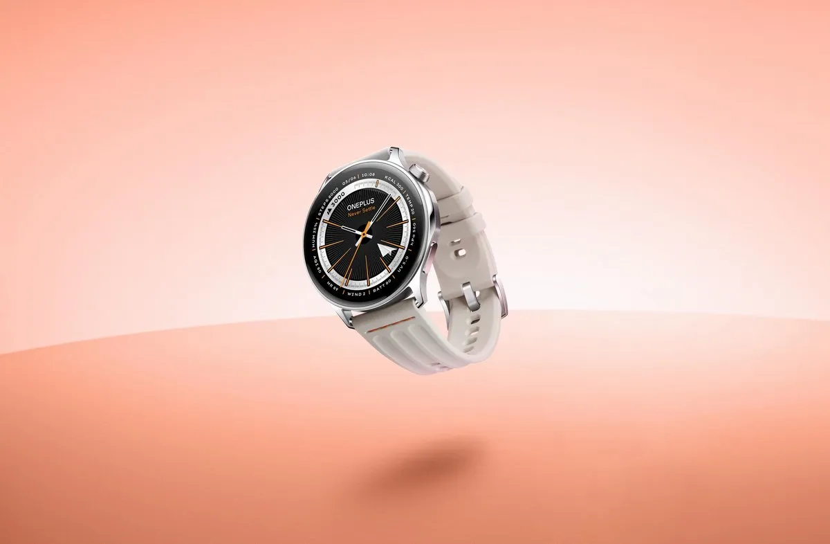 OnePlus Watch Lite Smartwatch - Zilverkleurig 30mm - Beige band