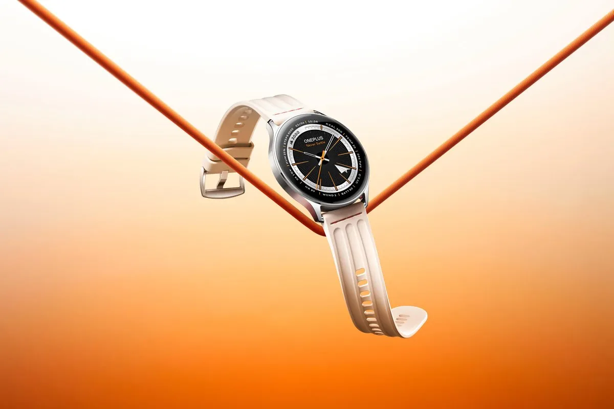 OnePlus Watch Lite Smartwatch - Zilverkleurig 30mm - Beige band