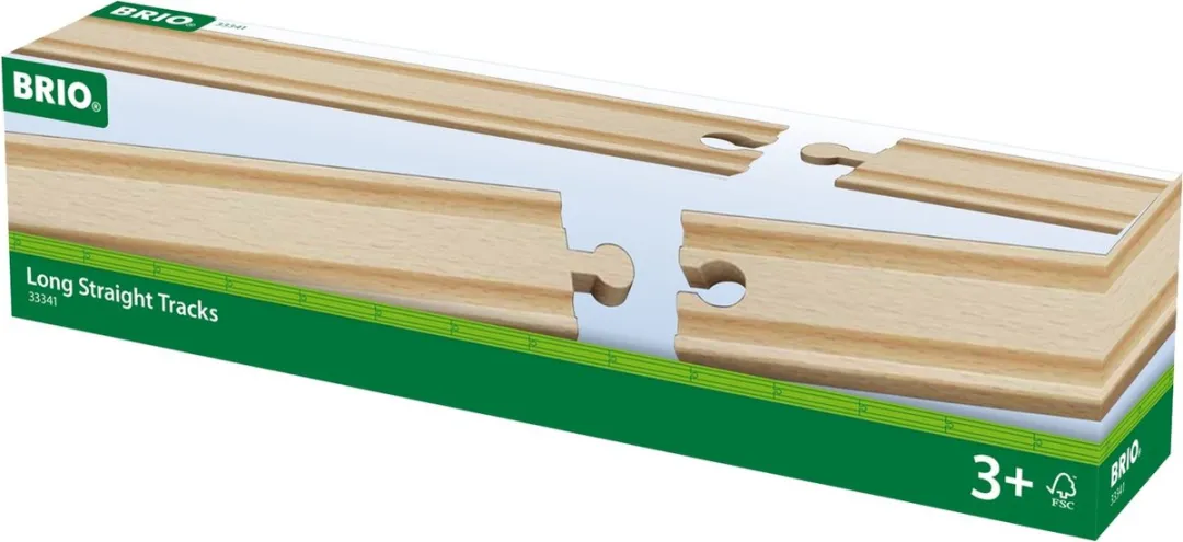 BRIO Lange Rechte Rails 33341006 - 4 Stuks - Multicolor