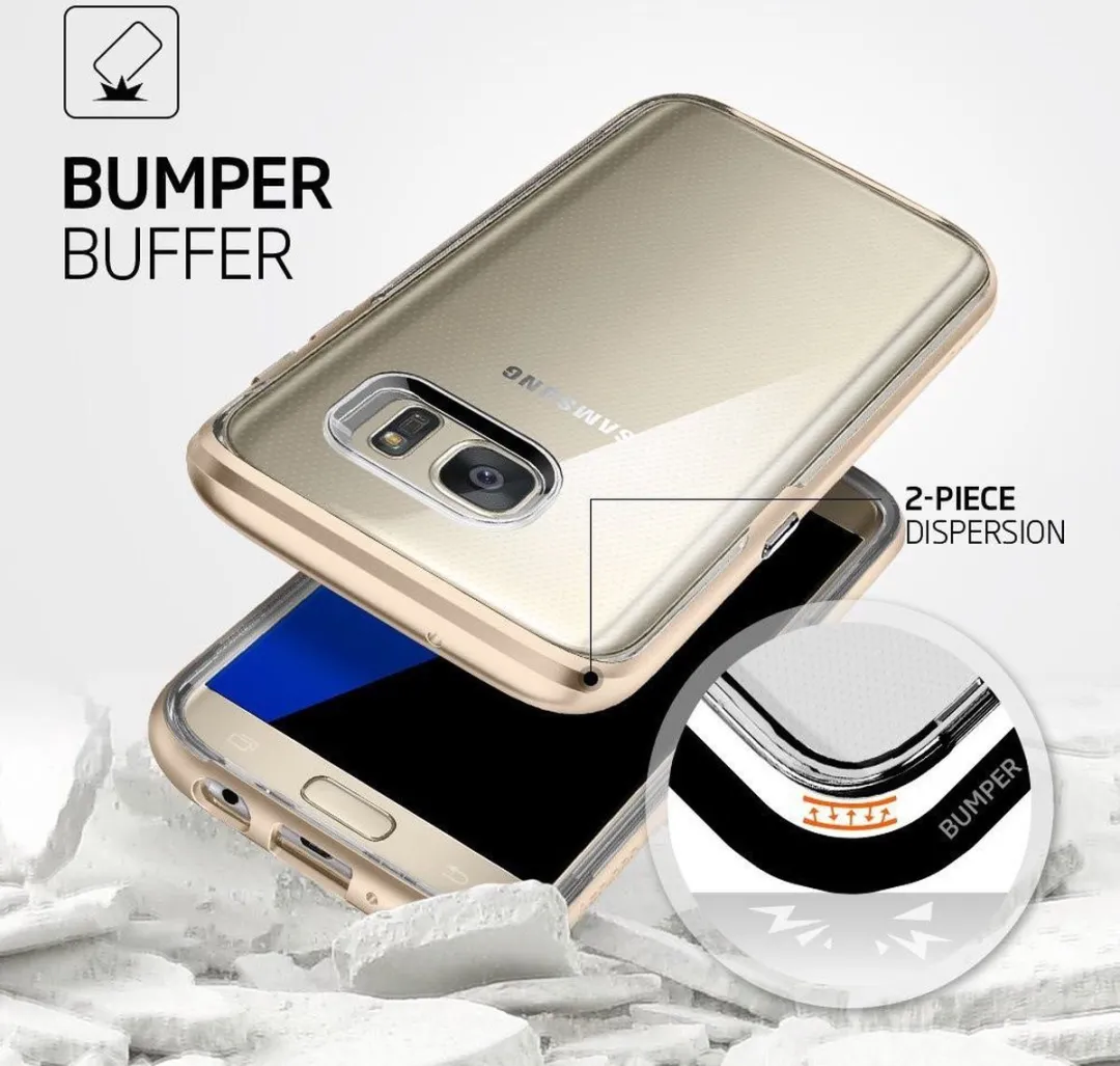 Spigen Neo Hybrid Crystal Hoesje Samsung Galaxy S7 - Goud