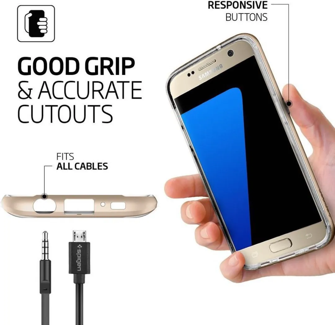 Spigen Neo Hybrid Crystal Hoesje Samsung Galaxy S7 - Goud - afbeelding 6 van 6