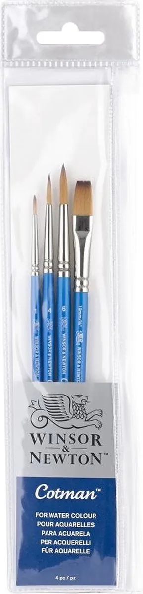 Winsor & Newton Cotman Aquarelpenseel Set 4-delig