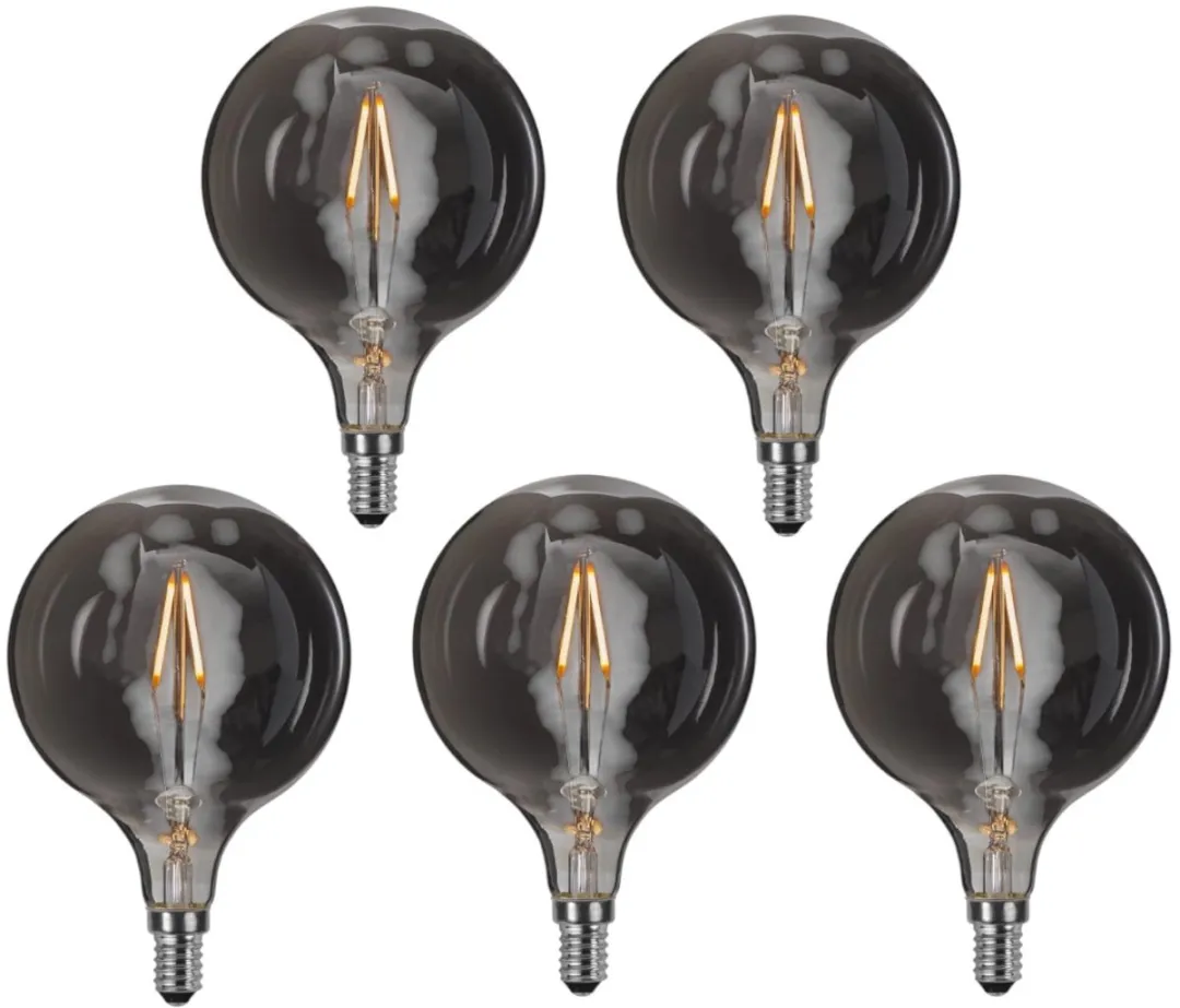 Star Trading G95 Rookglas E14 1.5W Super Warm Wit - 5 Stuks