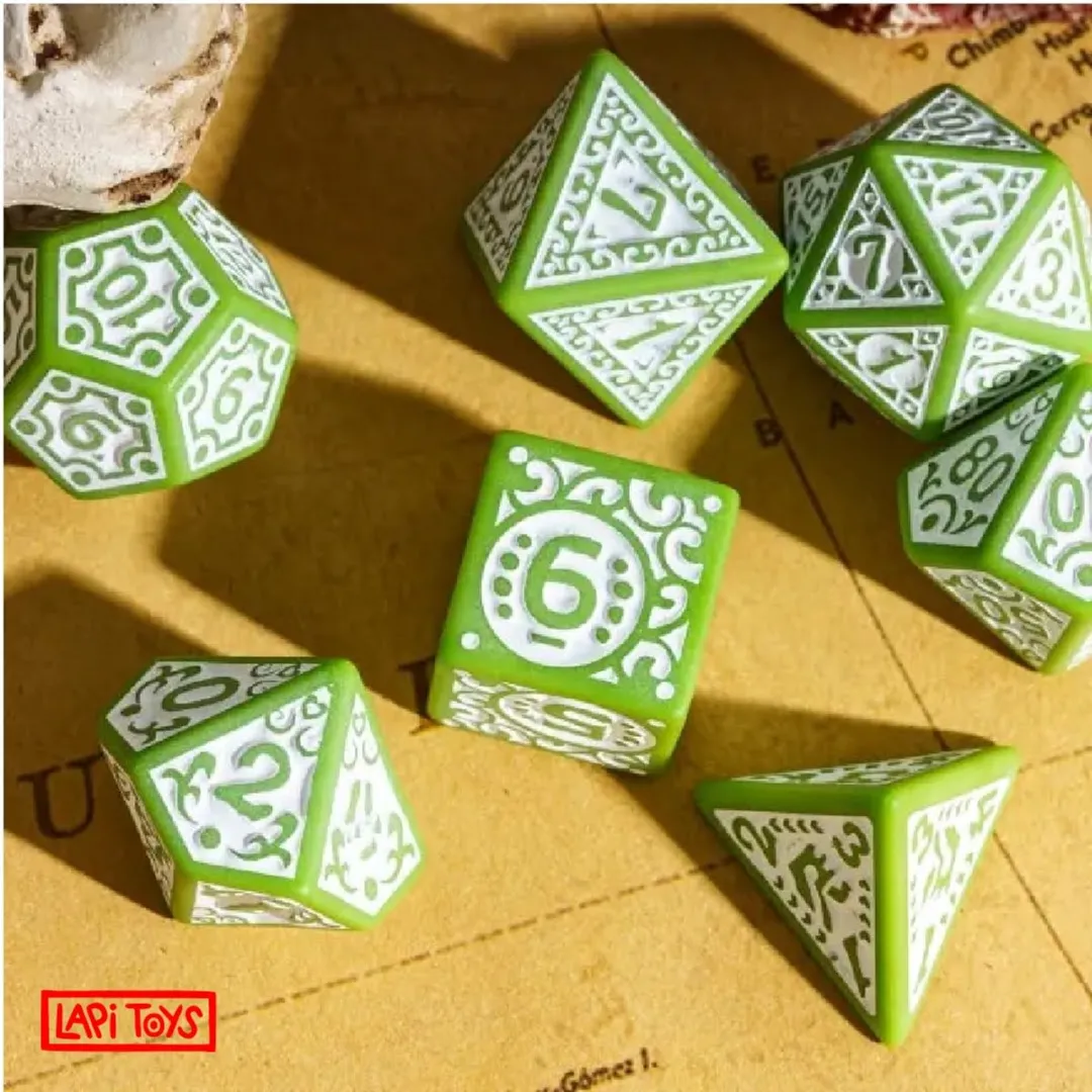 Lapi Toys DnD Dobbelstenen Acryl - 7-delig Groen