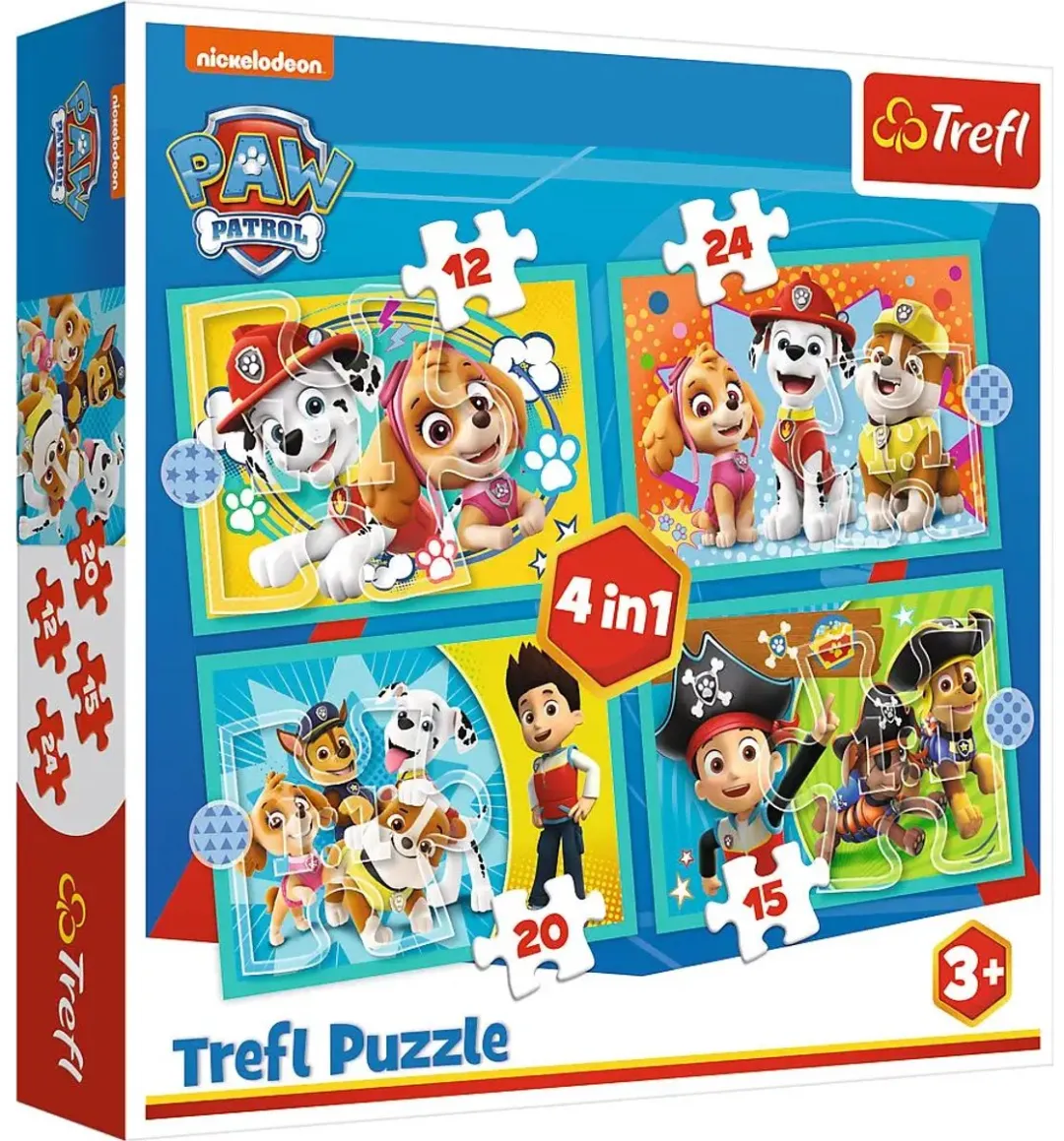 Trefl Paw Patrol 4-in-1 Puzzel - 71 Stuks