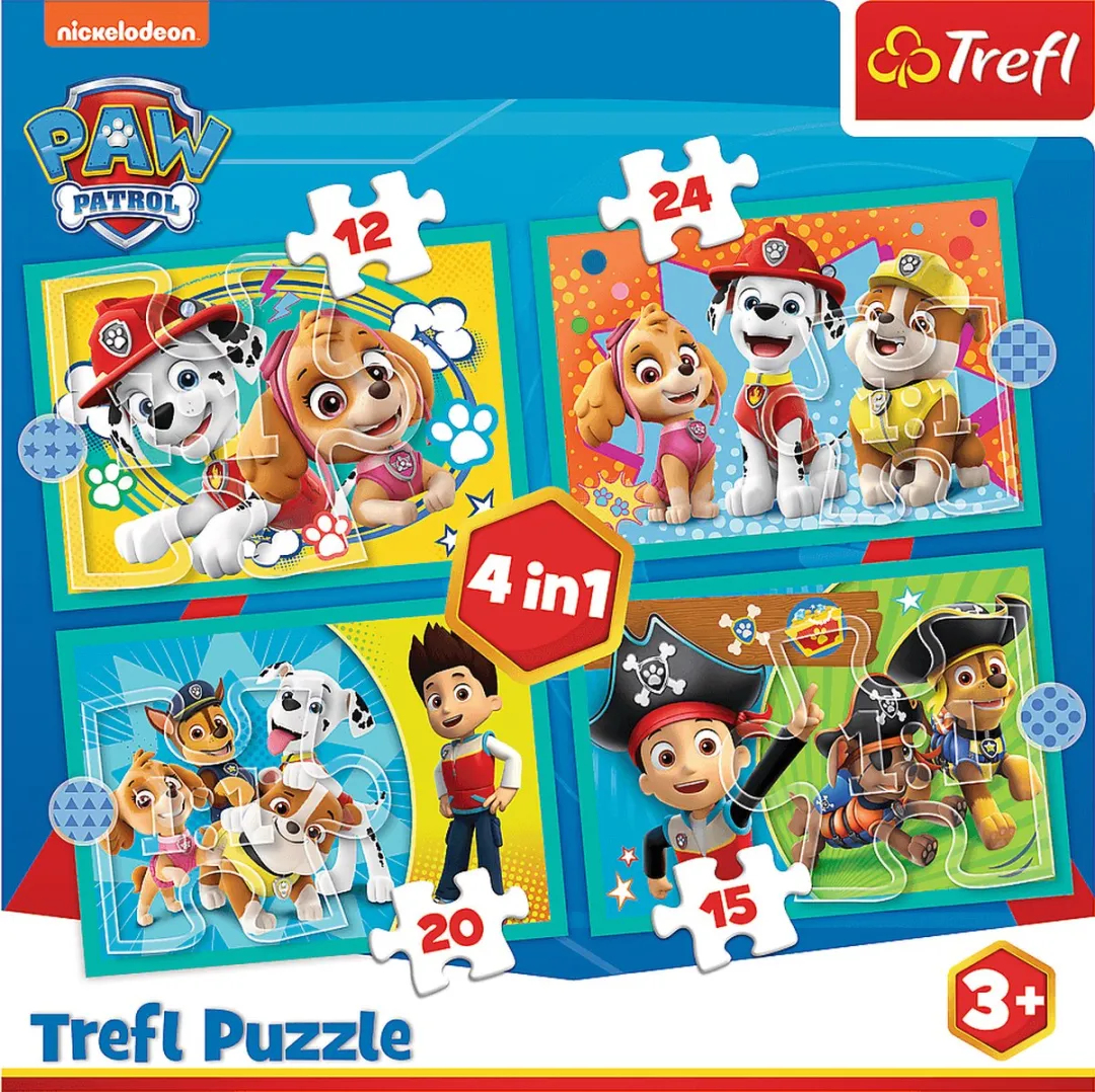 Trefl Paw Patrol 4-in-1 Puzzel - 71 Stuks
