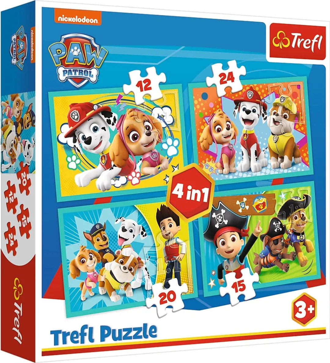 Trefl Paw Patrol 4-in-1 Puzzel - 71 Stuks