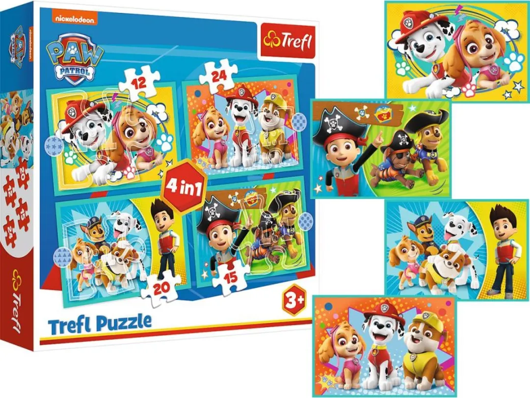Trefl Paw Patrol 4-in-1 Puzzel - 71 Stuks