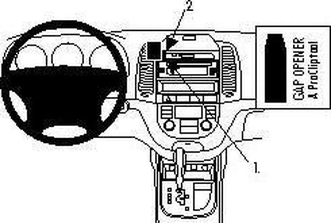 Brodit ProClip Hyundai Santa Fé 2006-2012 Center Mount 853804 - Zwart - afbeelding 6 van 6