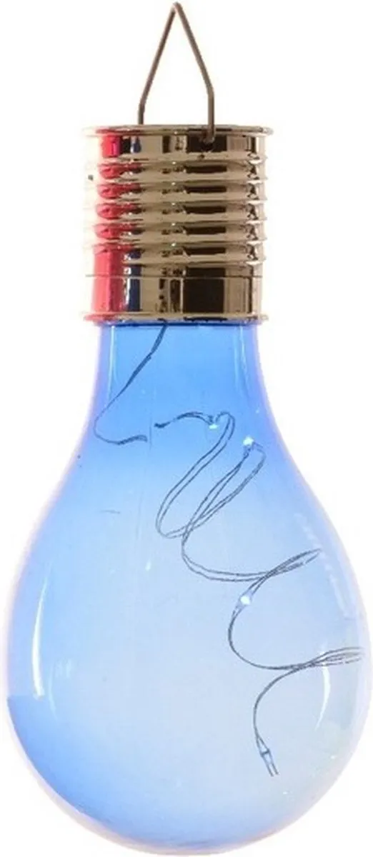 8x Buiten LED blauw/groen/geel/rood peertjes solar verlichting 14 cm - Tuinverlichting - Tuinlampen - Solarlampen zonne-energie