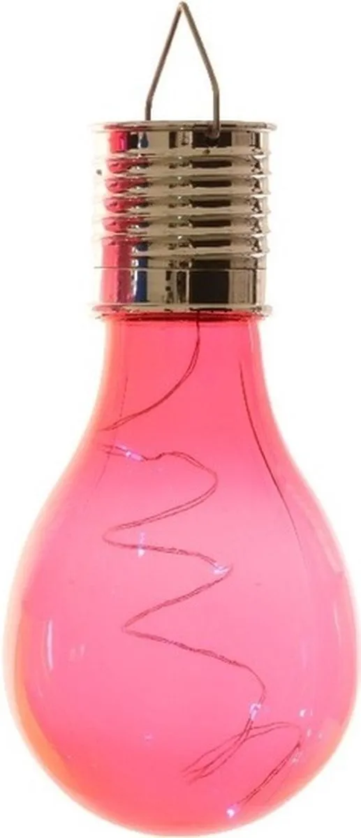 8x Buiten LED blauw/groen/geel/rood peertjes solar verlichting 14 cm - Tuinverlichting - Tuinlampen - Solarlampen zonne-energie