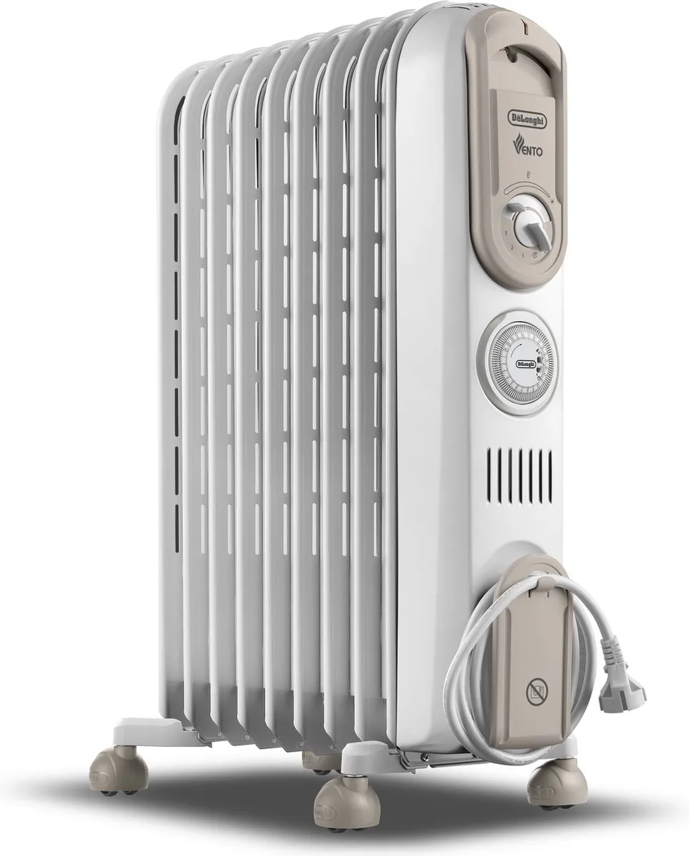 De'Longhi V550918T.WB Oliegevulde Radiator 1800W - Wit - afbeelding 4 van 6