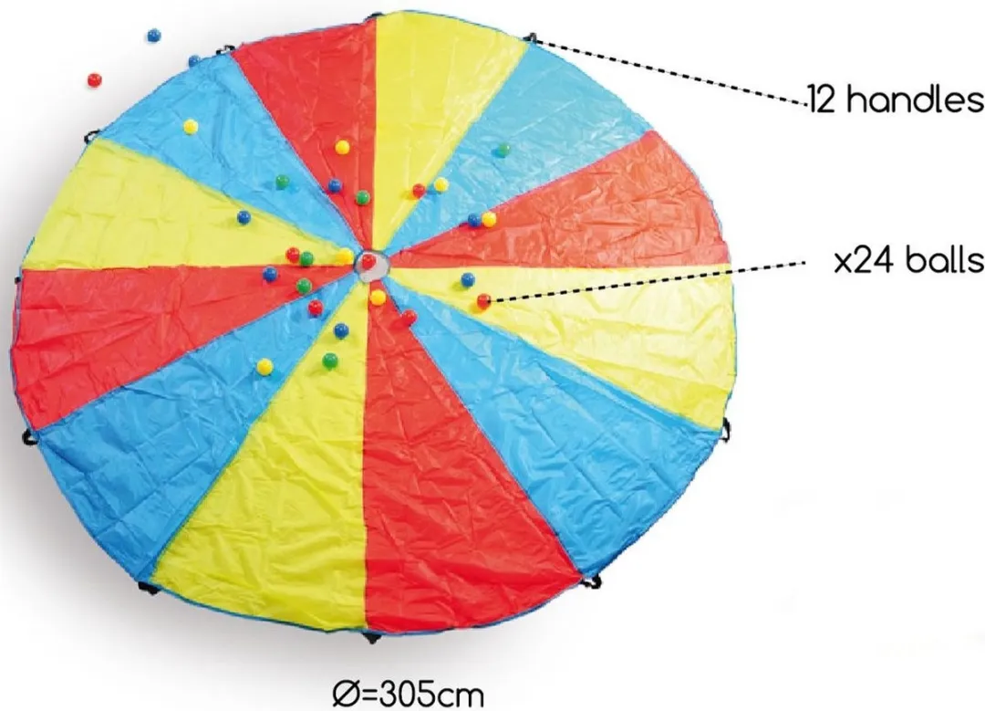 BS Toys Parachute Spel GA133 - 3 Meter Doek