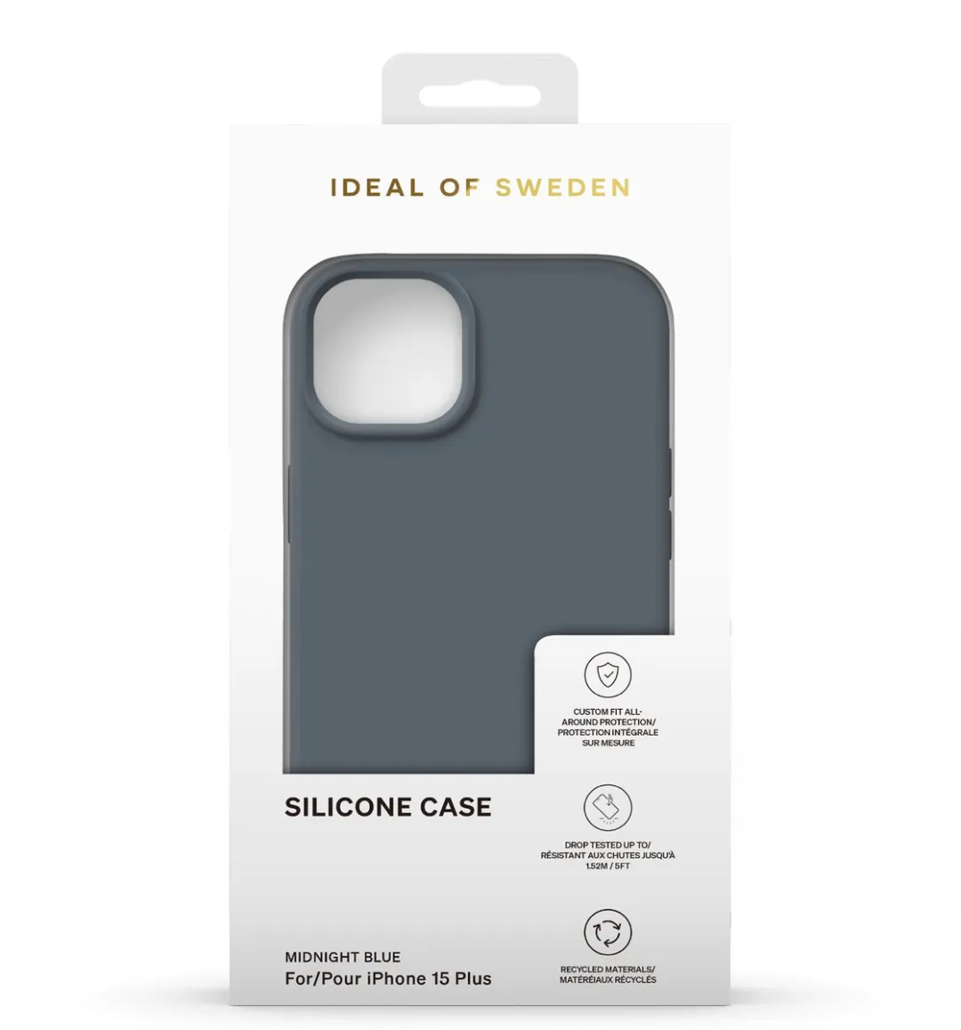 iDeal of Sweden iPhone 15 Plus Silicone Hoes - Midnight Blue - IDSIC-I2367-411 - afbeelding 4 van 5