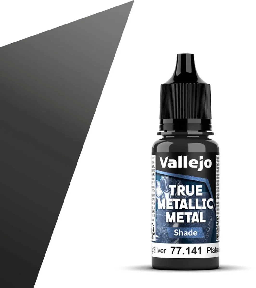 Vallejo Hobbyverf Acryl True Metallic Metal Shade Sterling Zilver - 18ml
