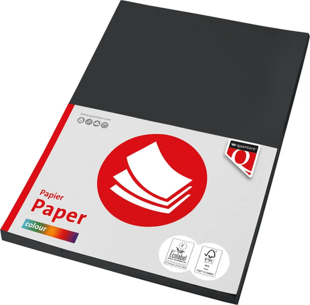 Quantore Colour Kopieerpapier A4 120gr - Zwart - 100 Vel
