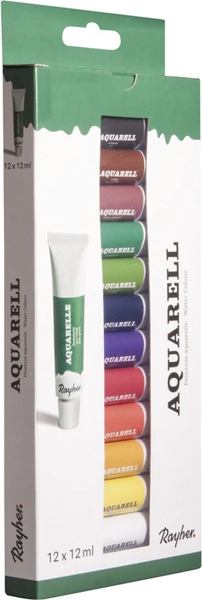 Rayher Hobby Aquarelverf 12 Kleuren - 12ml Multi