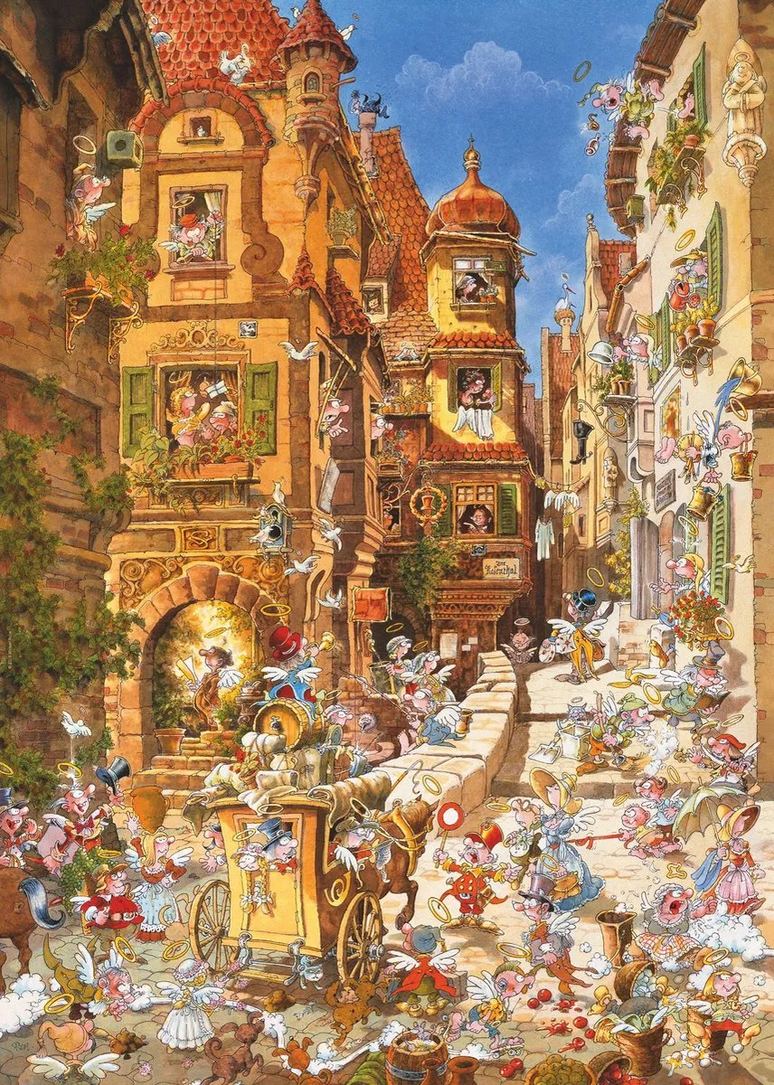 Heye Romantic Town By Day Legpuzzel 1000 Stuks - Multicolor