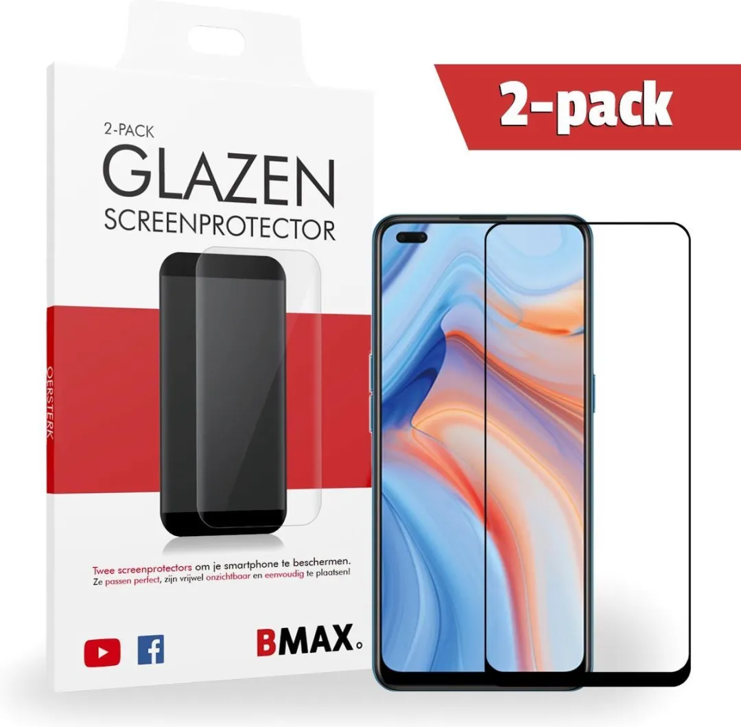 BMAX Geschikt voor OPPO Reno 4 Screenprotector