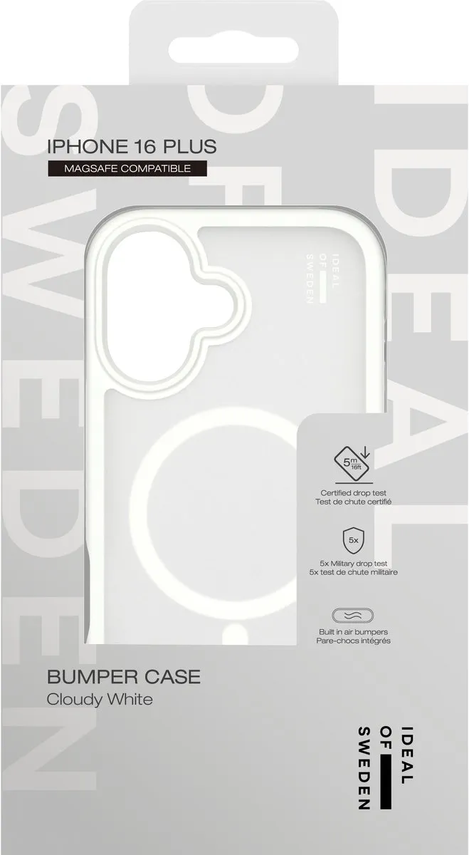 iDeal of Sweden Ideal Bumper Case iPhone 16 Plus Cloudy White - IDBPCMS-I2467-517 - afbeelding 4 van 6