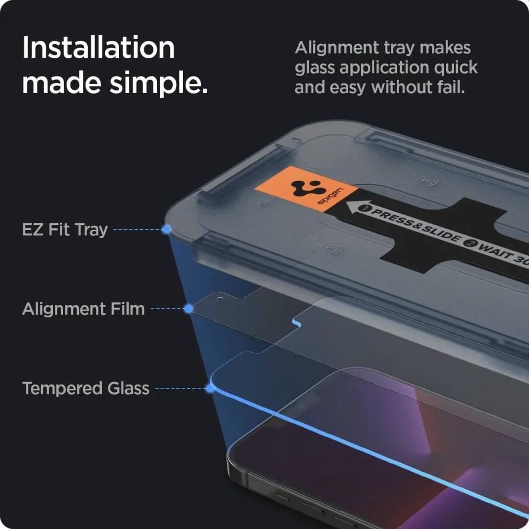 Spigen tR EZ Fit Sensors iPhone 13 Pro Max - 2 Stuks - Transparant - afbeelding 6 van 6