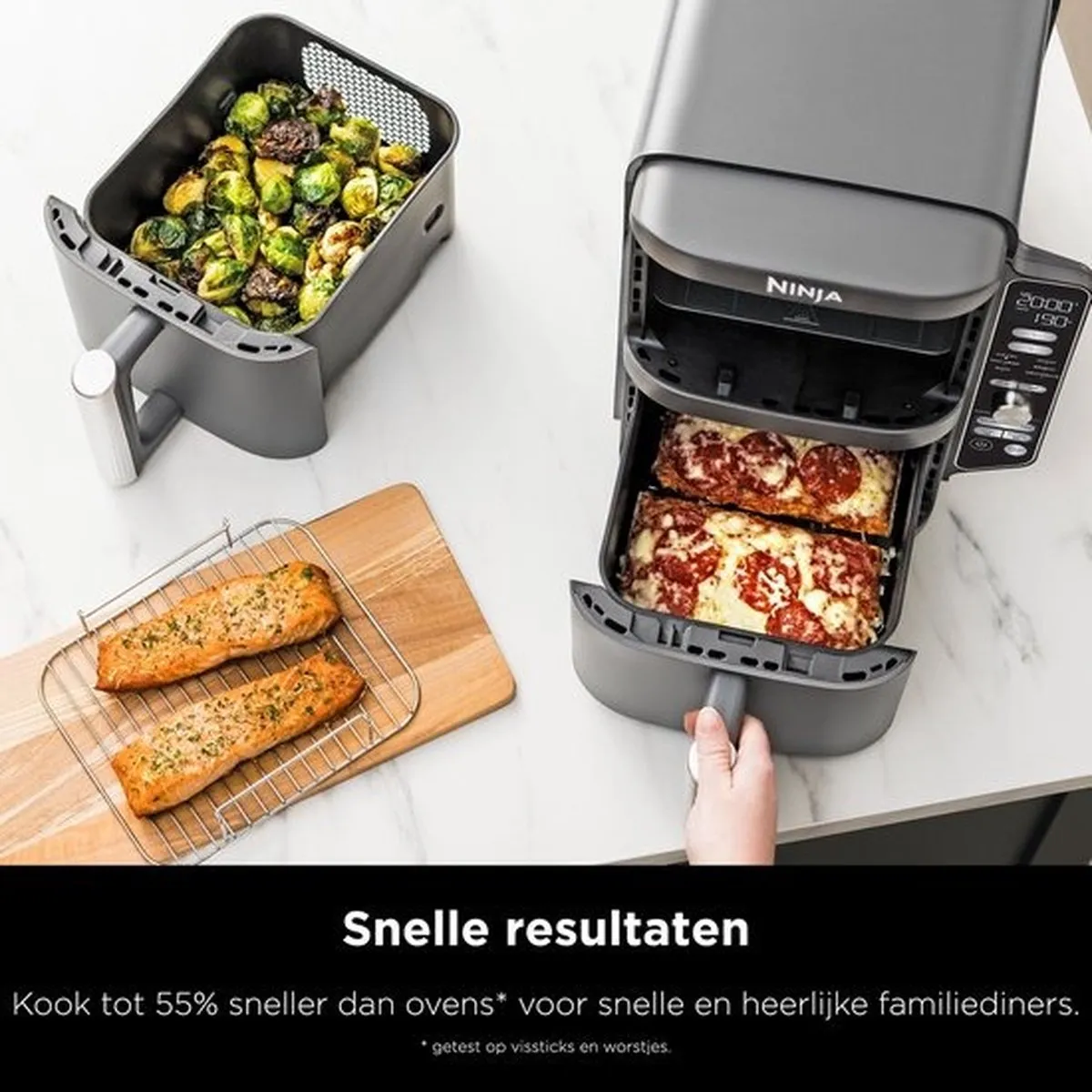 Ninja Double Stack Airfryer XXL SL451EU - 9.5L - Marineblauw