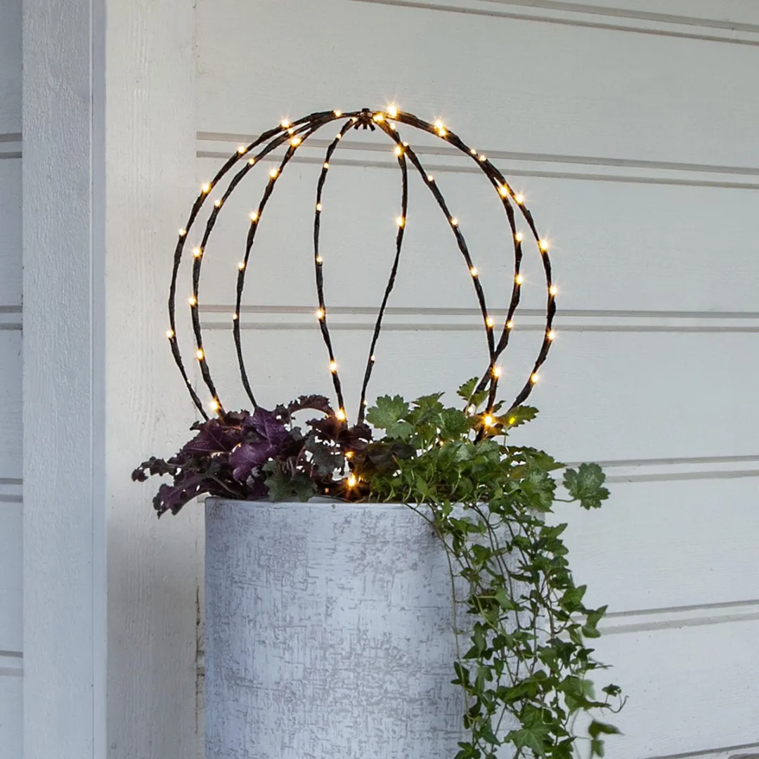 Star Trading Batterij Decoratiebol 40cm - Zwart