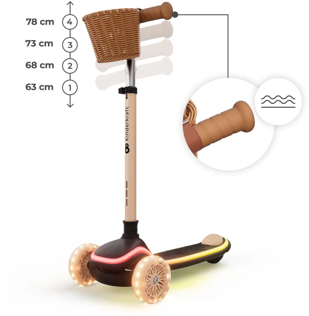 KinderKraft RAKET UP 2-in-1 Loopfiets/Driewieler - 3 Wielen - 4.75" - Beige - afbeelding 6 van 6