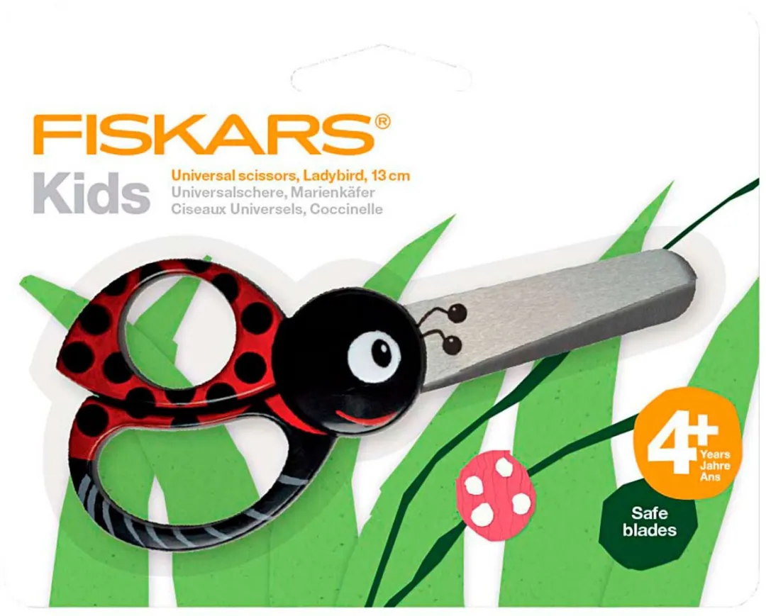 Fiskars Kinderschaar Links- en Rechtshandig - Zwart/Rood