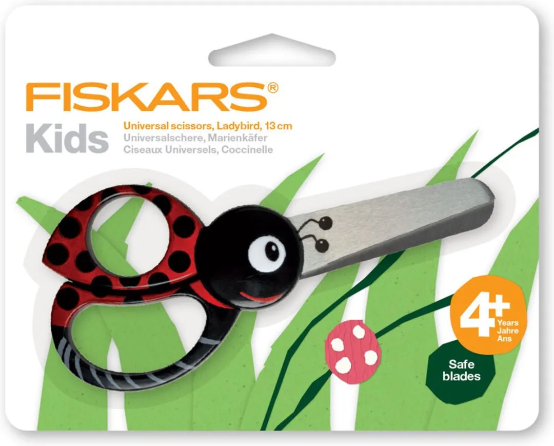 Fiskars Kinderschaar Links- en Rechtshandig - Zwart/Rood