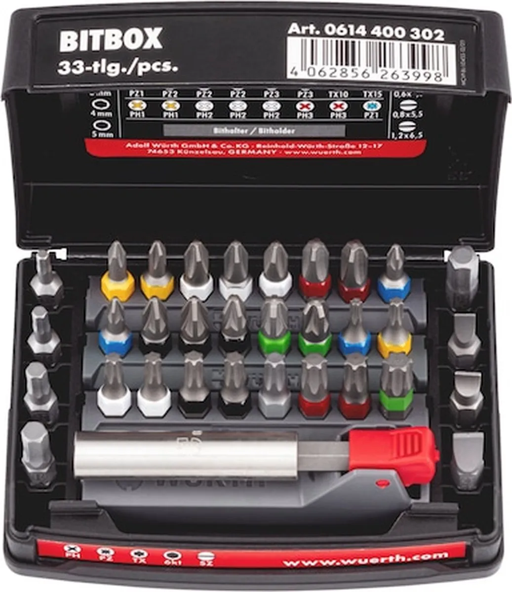 Würth Bitbox 33-delig T10