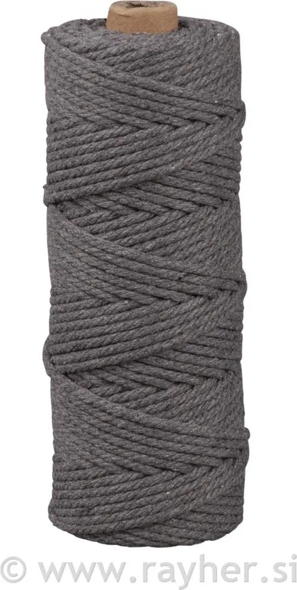 RAYHER Macramé Koord 3mm Grijs