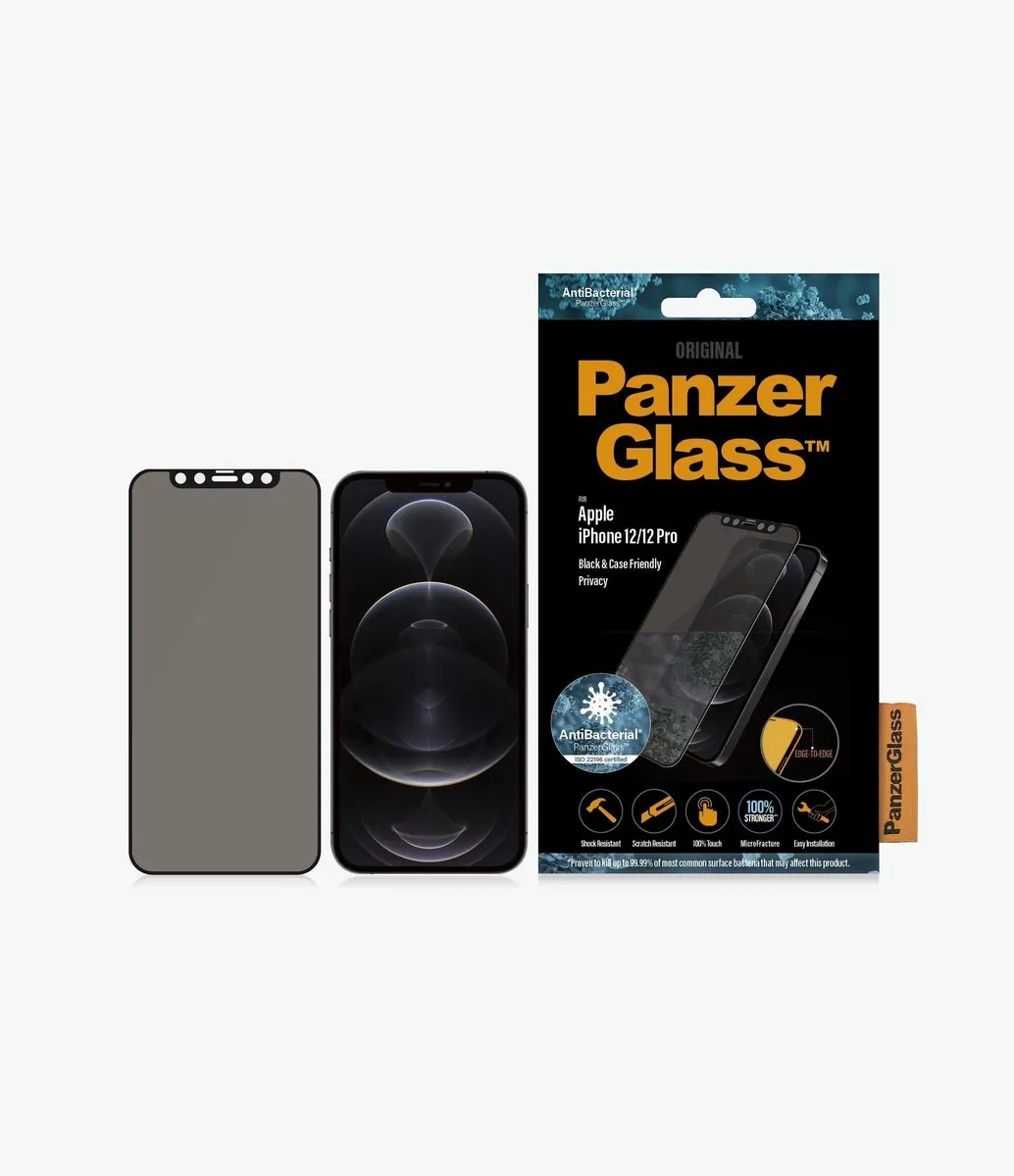 PanzerGlass PZ-P2711 iPhone 12 Schermbeschermer Privacy - Zwart